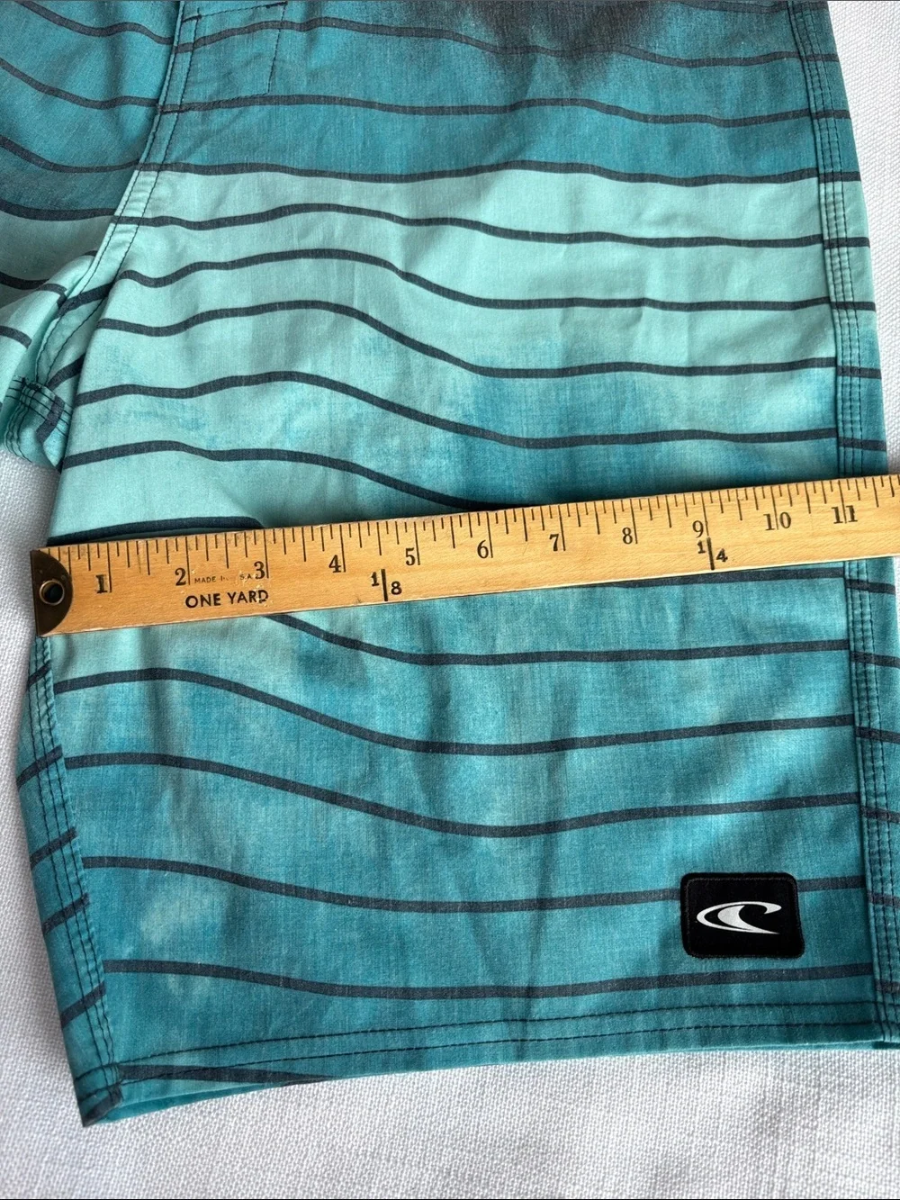Quiksilver Teal & Aqua Striped Men's Board Shorts  -339sku